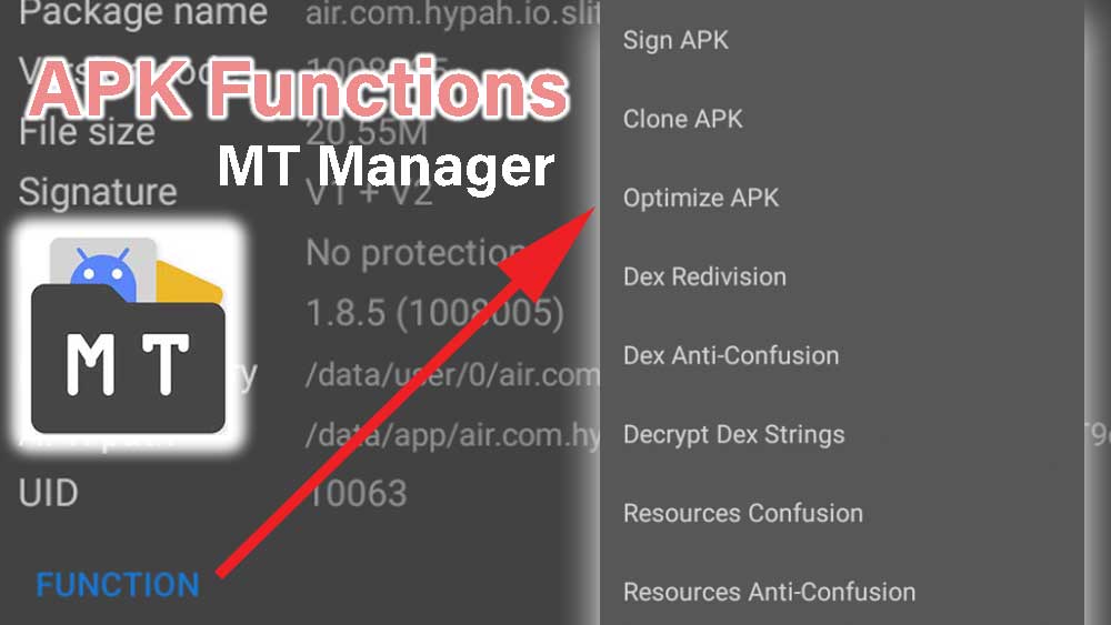 APK Functions of MT Manager