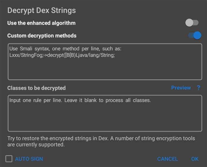 Decrypt DEX Strings - MT Manager